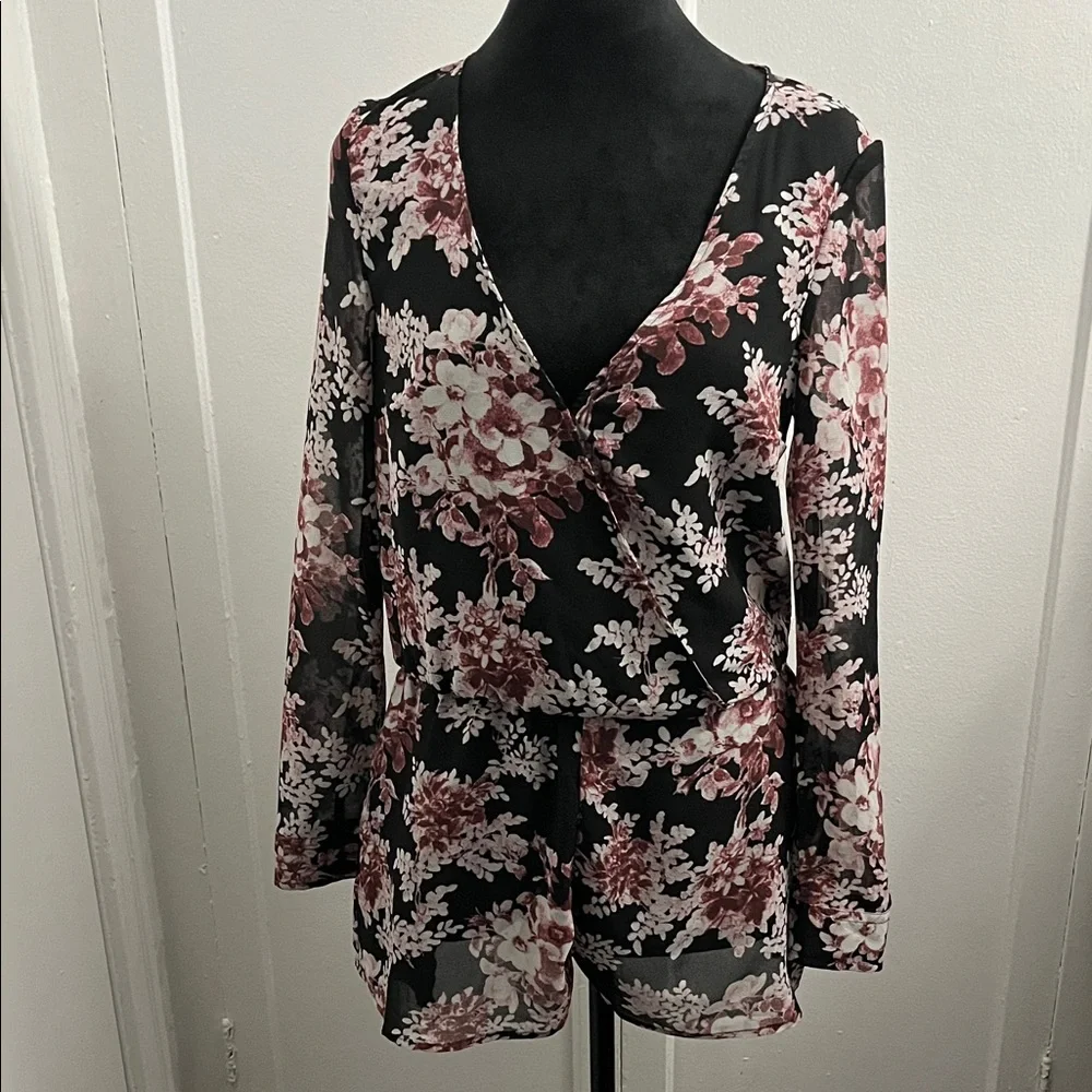 Free People Float Away Long Sleeve Romper - Picture 2 of 16